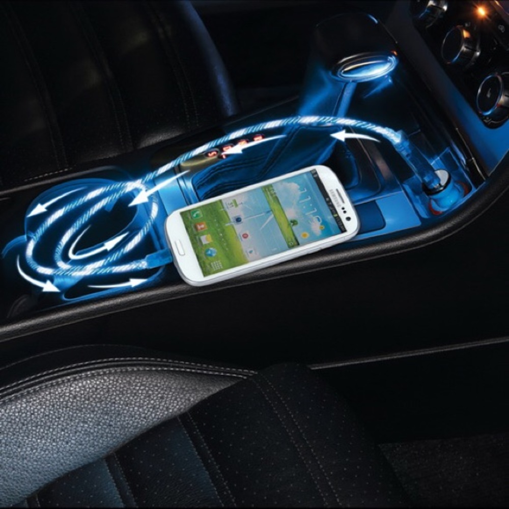 Light-Pulse: iPhone USB Charging Cable-BLUE